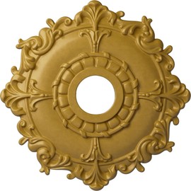 Ekena Millwork CM18RLIGS Riley Ceiling Medallion, 18" OD x 3 1/2 ID x 1 1/2 P, Iridescent Gold