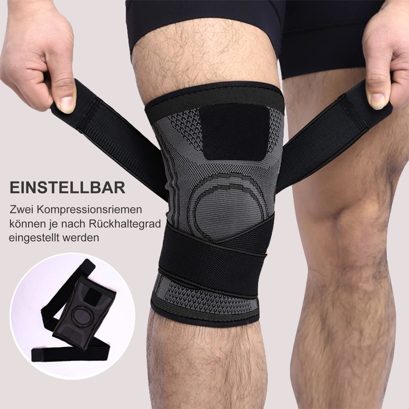 Knee Support Pack of 2 Sports Knee Support with Adjustable