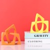 Modern Geometric Sculpture Yellow Knot Statue Decor, Home Yellow Bookcase