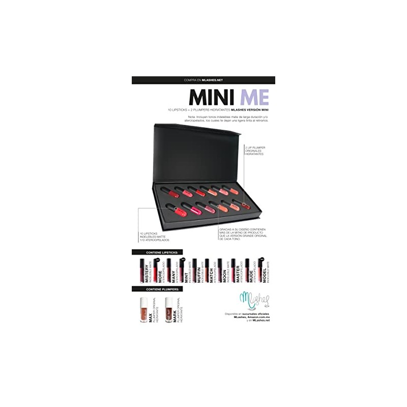 MLashes Kit Mini Labiales Mate y Aterciopelado con Plumpers Hidratantes