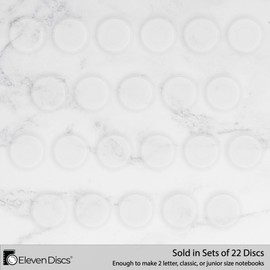 Eleven Discs 1-Inch Transparent Plastic Discbound Expansion Discs for Custom Notebook and Planner - Compatible with Circa, Arc, TUL (Set of 22)