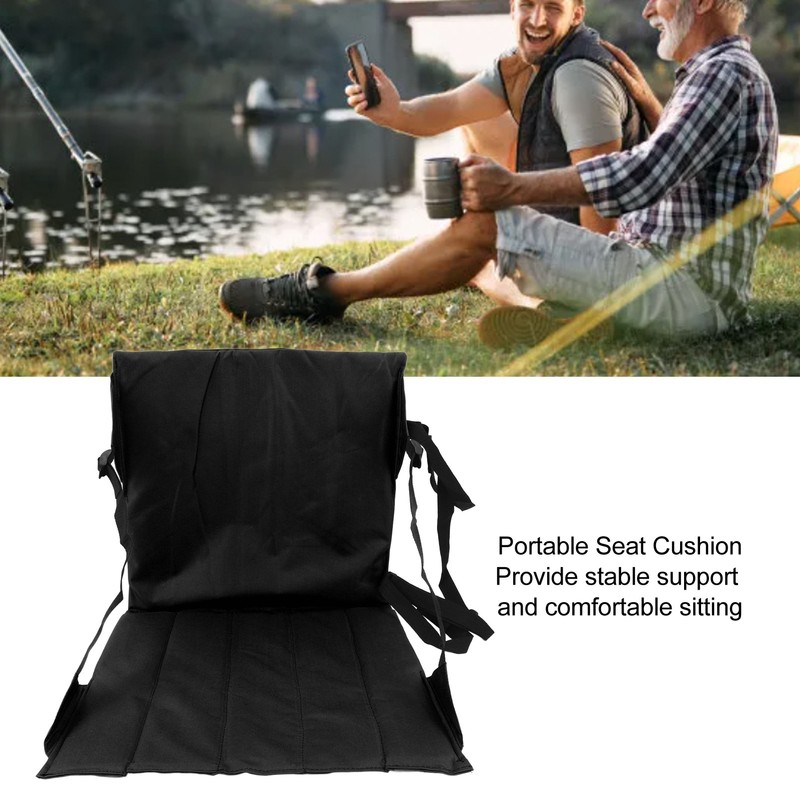 Foldable Seat Cushion Backrest Beach Chair Mat Single Person Portable
