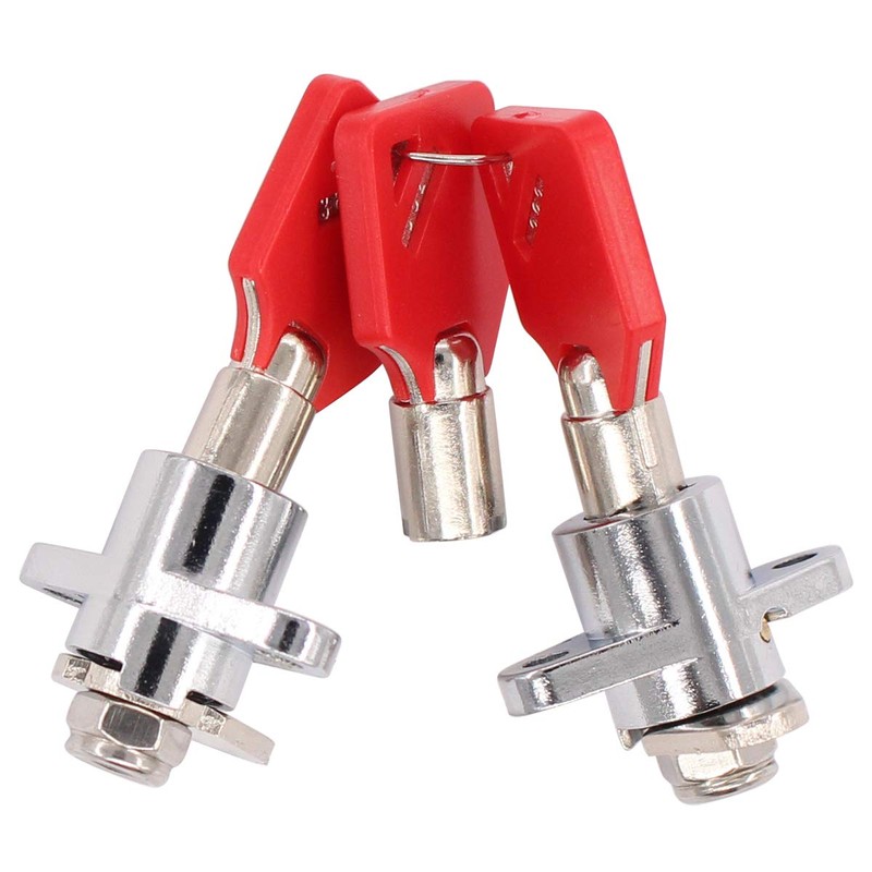 ApplianPar Motorcycle Hard Saddle Bag Saddlebag Lock Key Set Red