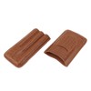 Cigar Holder Case Artificial Leather Portable Durable Elegant 3 Finger