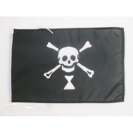 Pirate Emanuel Wynne Flag 18'' x 12'' cords - skull Pirates SMALL flags 30 x 45cm - Banner 18x12 in - AZ FLAG