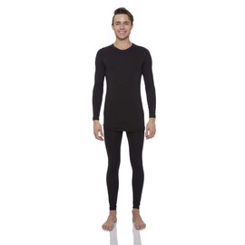 Rocky Thermal Underwear For Men (Thermal Long Johns Set) Shirt & Pants, Base Layer w/ Leggings/Bottoms Ski/Extreme Cold (Black - Large)
