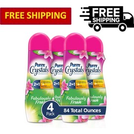 Purex Crystals In-Wash Fragrance & Scent Booster, Fabulously Fresh, 4 Pack 21 Oz
