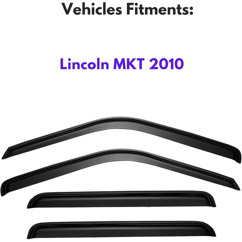 KPY Window Visor Compatible with Lincoln MKT 2010, Rain Guard