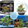 SunGrow Plastic Leaf Plant, Heavy-Duty Ceramic Base, Hiding Spot for