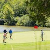KINGTOP Golf Flag 20x14 Inch - Plain Red, 420D Nylon,