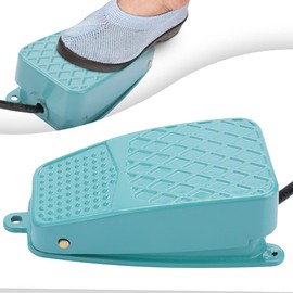 TFS-2 Foot Pedal Switch, Foot Switch, Anti-slip Pedal Foot Switch, Electrical Reset Foot Switch, Aluminum, Alloy Power Switch, Instant Power Supply, Non-Slip Pedal Switch, Momentary Foot Controller, Durable Pedal Controller, Compatible with Assembly Line