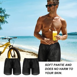 Sintege Men's Disposable Boxer Shorts Black Disposable Shorts Medical Shorts Disposable Underwear Scrubs for Men (20 Pieces)