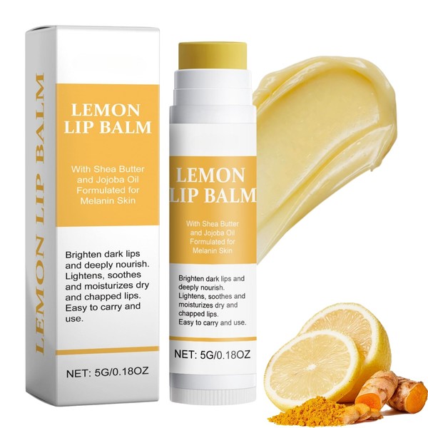 SHEBEEDO Lemon and Turmeric Lip Balm Lightening for Dark Lips,Lip