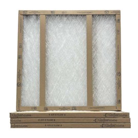 14x14x1 Glasfloss Fiberglass Air Filter, Double Strut, GDS Series, Made in USA, Actual Size: 13 5/8 x 13 5/8 x 3/4 (Box of 4)