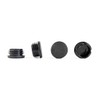 32mm Plastic End Caps, Black Round Tube Inserts, Pack of