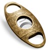 CIGARLOONG Cigar Cutter Stainless Steel Bronze Engraved Double Cut Blade