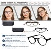 EYEURL 2 Pack Small Reading Glasses for Women Round Frame