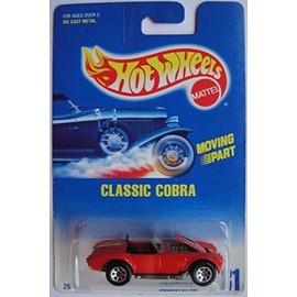 HOT WHEELS 1991 #31 RED CLASSIC COBRA 7 SPOKE WHEELS DIE-CAST