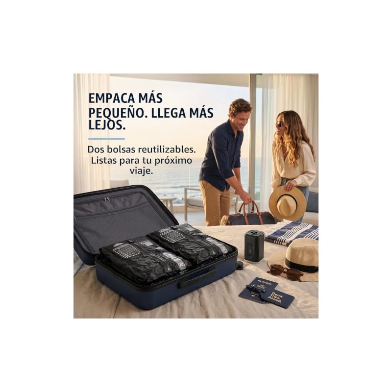 TRIPUM - Bolsas de vacío de viaje con bomba eléctrica