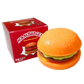 funnysquee Hamburger Squishies Stress Relief Soft Simulation Food Detachable Burger Squeeze Toys Cute Birthday Gift Novelty Toy for Kid (Hamburger B)