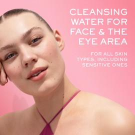 Nuxe Very Rose 3-in-1 Micellar Water, Soothing Facial Cleanser and Makeup Remover, with Rose Extract for Face & Eyes, 6.7 fl.oz