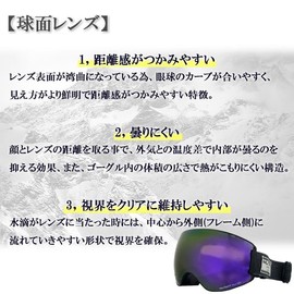 Mutant M2301PL-2 MBK/SLV Snow Goggles, Polarized Lens