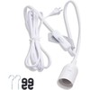JACKYLED Extension Hanging Lantern Cord Cable UL 12Ft E26 E27