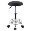 KKTONER Swivel Rolling Stool with Footrest Height Adjustable PU Leather