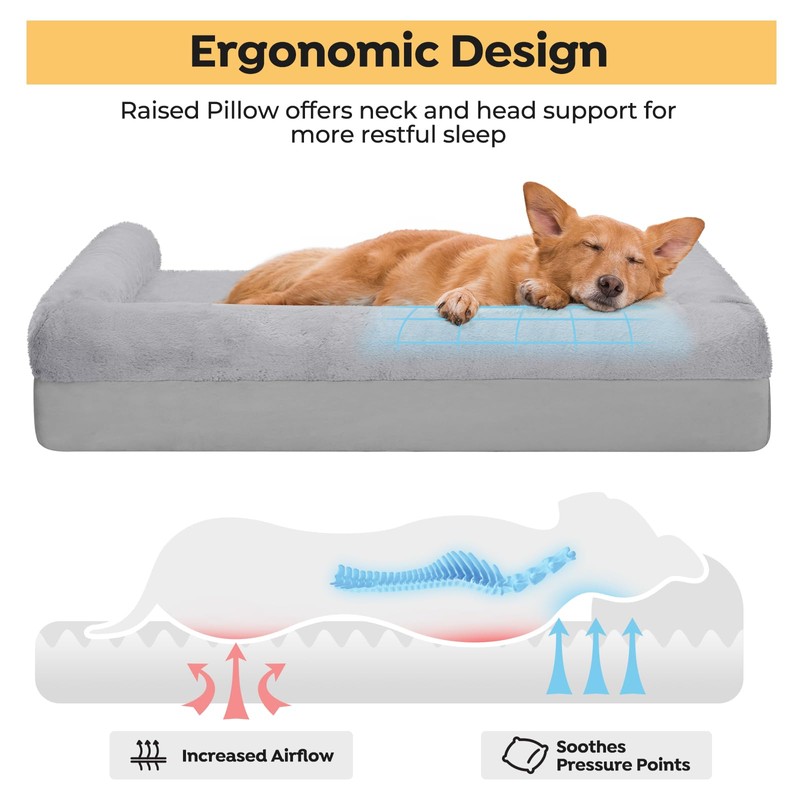 Veehoo Washable Dog Bed for Medium Sized Dogs-2 in 1