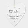 East Of India Hanging Heart Gift Home is where family