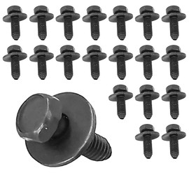 Mean Mug Auto 71315-228819A 20x Body Bolt Hex Head Sems M6-1.50 x 20mm with 17mm Washer OD, Fit for GM Body Bolt and Screws