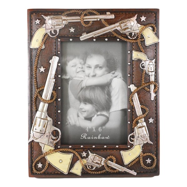 Ebros Gift Rustic Western Wild West Frenzy Pistol Revolver Guns