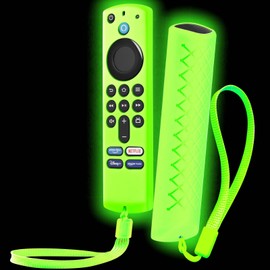 Remote Cover, Firestickremote TV Remote Universal Remote Case Firestick Skin Sleeve with Lanyard Glow in The Dark Green