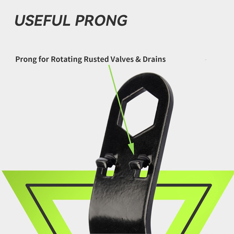 RV Water Heater Drain Plug Kit, Include Angled Wrench, 4