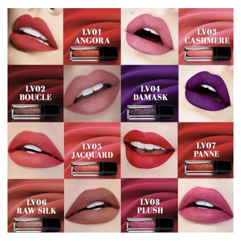 Palladio Velvet Matte Cream Lip Color Damask Midnight Purple Long