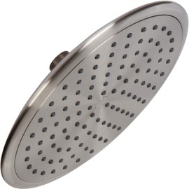 Waterfall Showerhead - 9 Inch Large Overhead Rain Shower Head - High Flow Best With Extension Arm, 1.8 GPM - Brushed Nickel & California Certified