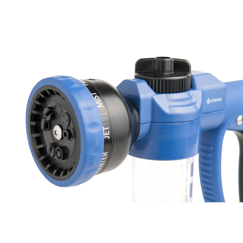 Corvid Adjustable Nozzle with Soap Dispenser, 8-Pattern Spray Hose Nozzle