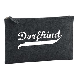 Hellweg Druckerei Kulturbeutel Dorfkind Vintage Geschenk 1 Liter Charcoal Filz Dorfkind Geschenkidee