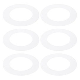 PATIKIL 3" ID 4.7" OD Plastic Trim Ring, 6 Pcs Ceiling Light Goof Rings Matte Circular Light Cover Lighting Fixture for Ceiling Wall Recessed Can Downlights, Translucent Matte White