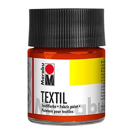 Marabu - Textile Fabric Paint, Water-Based Fabric Printing Ink - for Bright Fabrics - Washable up to 60°C - Soft Handle, Easy to Fix by Ironing or in the Oven, 50 ml, apricot