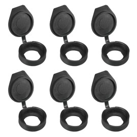 PATIKIL 22 mm Door Lock Dust Protection 6 Pack Rubber Waterproof Key Panel Cam Lock Dust Protection Caps for 22 mm Cam Lock Black