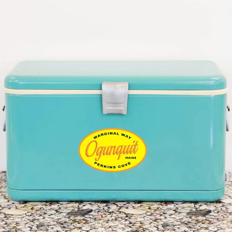 RetroPlanet Maine Ogunquit Marginal Way Perkins Cove Oval Die Cut