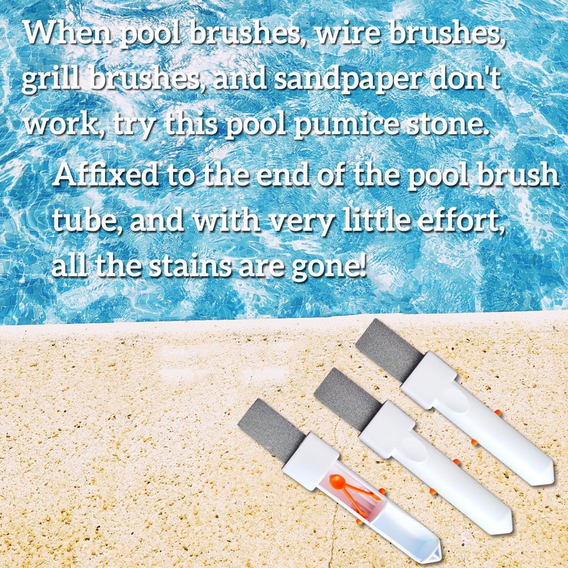 Sharutia Pool Stain Remover Pumice Stone with Pole Handle to