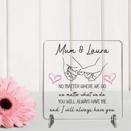 Mother's Day & Birthday Gift - Sentimental Mum & Me Loving Bond Quote - Meaningful Present & Thoughtful Keepsake for Mum Appreciation, Memorable Parent-Child Gesture