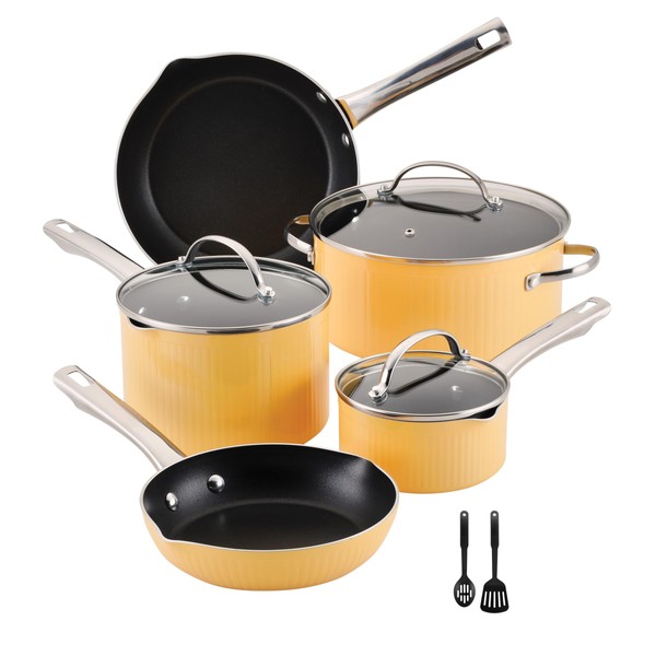 Farberware Style Nonstick Cookware Pots and Pans Set with Cooking