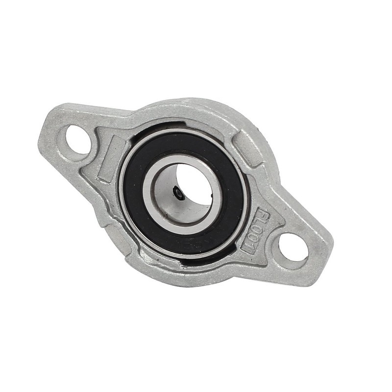 sourcingmap FL001 12mm Bore Zinc Alloy 2-Bolt Self-aligning Flange Mounted