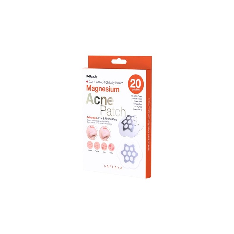 Saplaya K-Beauty Magnesium Ance Care Hydrocolloid Patches For Acne Pimple