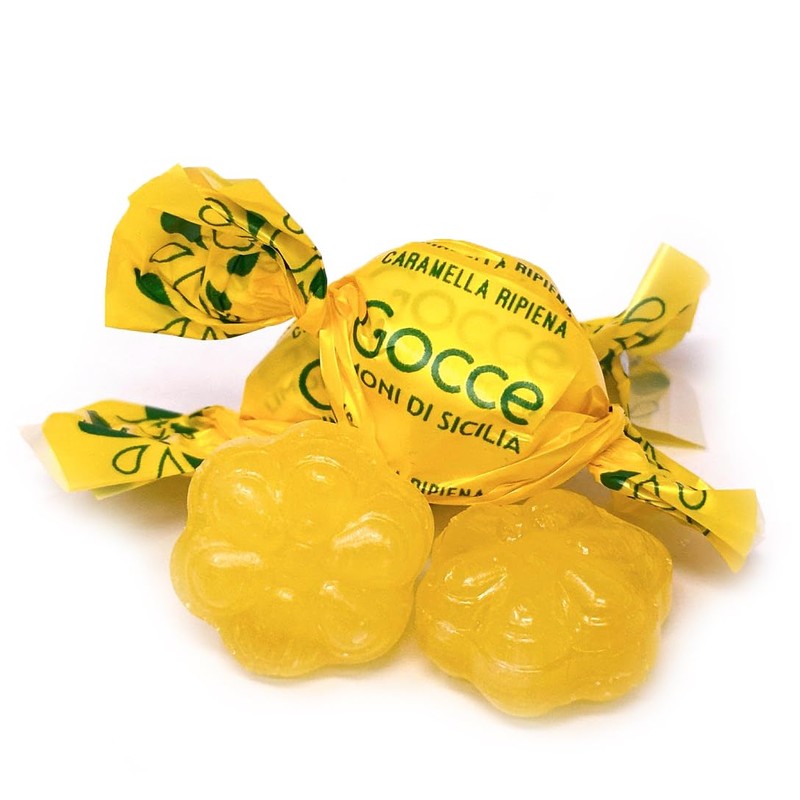 SweetGourmet Sicilian Lemon Filled Natural Flavored Hard Candy, Individually Wrapped,