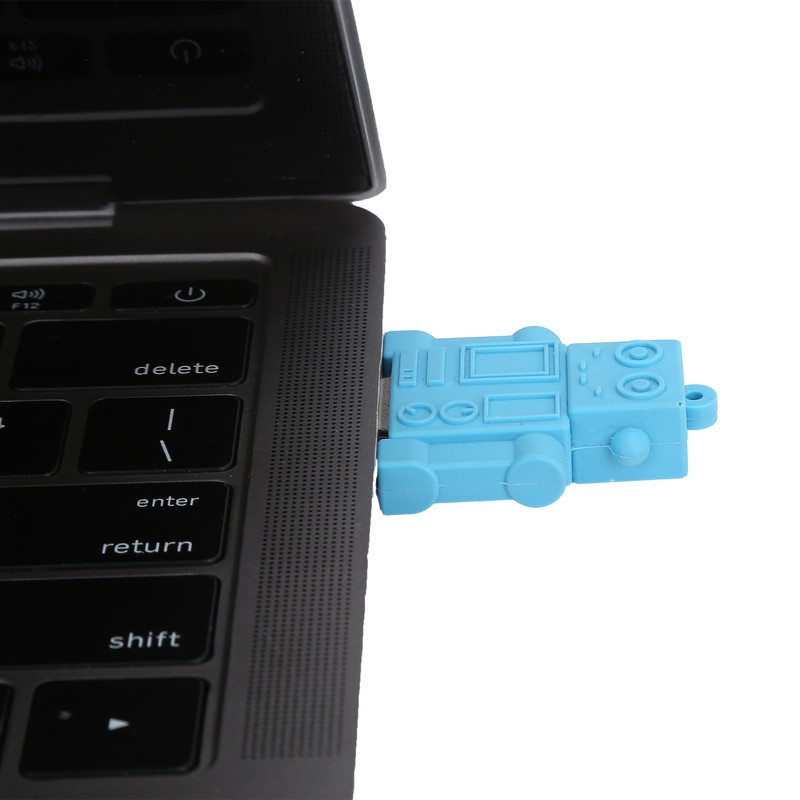 Cartoon U Disk Blue Robot Appearance High Speed Bulk Storage