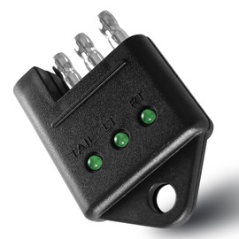 CXTM 4 Pin Trailer Plug Tester 4 Way Flat Trailer Light Tester 4 Pin Trailer Wiring Tester 4-Pin Trailer Wire Tester